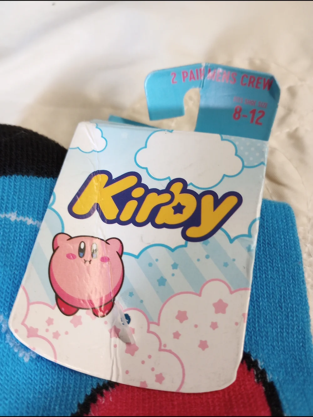 Kirby Bioworld Nintendo Character Crew Socks Men 2 Pairs 8-12